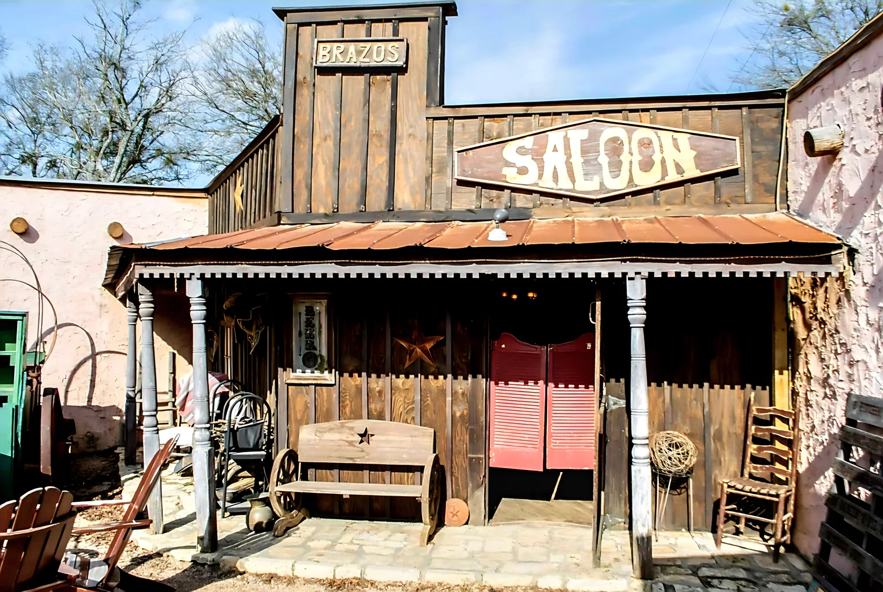 Front of the saloon at Chisholm Trail Rustic Venue